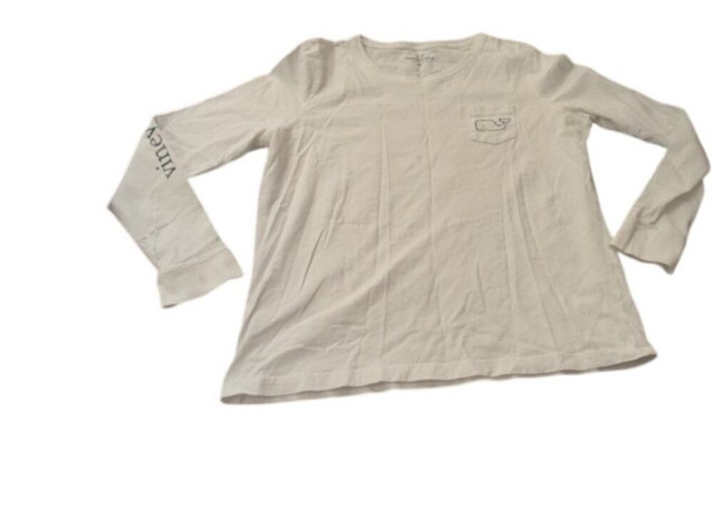 Vineyard Vines Youth XL White Long Sleeve Logo Shirt